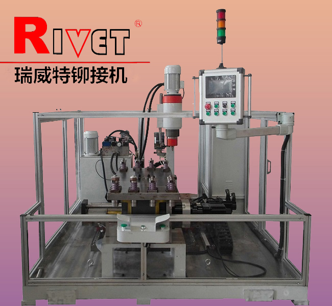 Rotary bench riveting machine